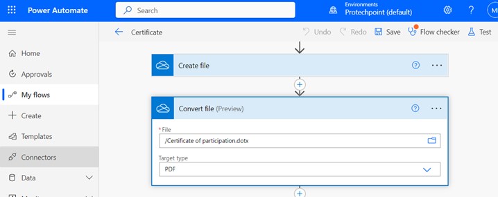 OneDrive, to the automated workflow6